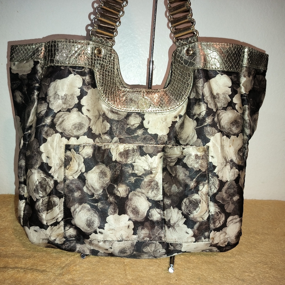 Ted Baker Snake Print Leather Limited Edition Golden Tote Bag. - Picture 14 of 16